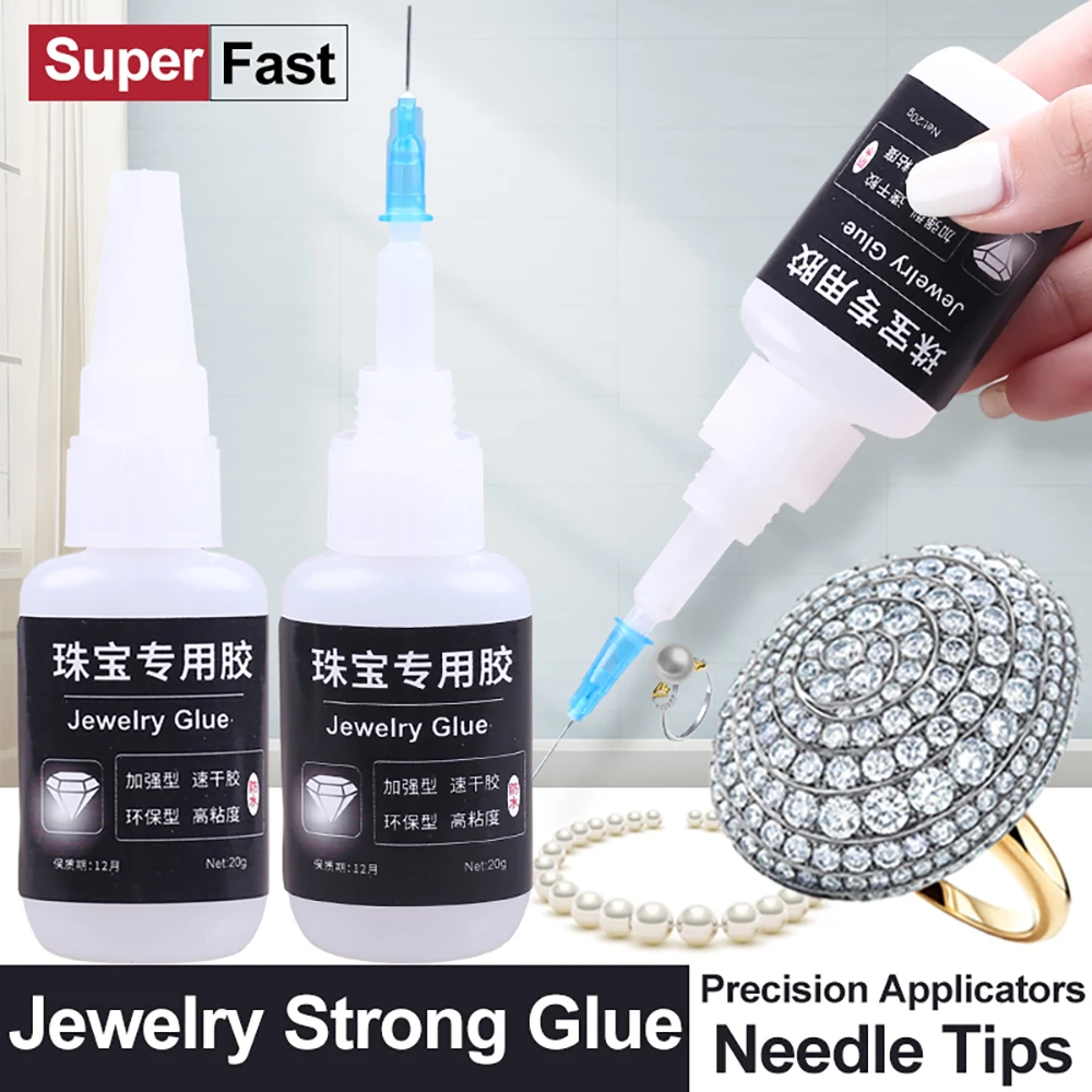 20g 10g Waterproof Super Jewelry Gemstone Glue Extra Strong Instant Adhesive Fast Dry Cyanoacrylate 502 Acrylic Transparent Bond 3