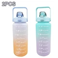 2PCS blue green