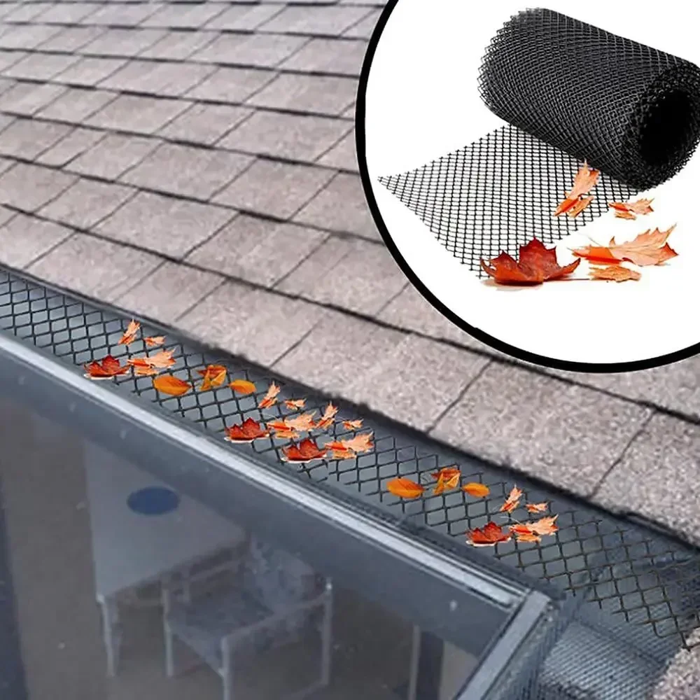 15cm&times;6m Anti-Falling Net Mesh Strainer Filter Garden Bird Net Fence Gutter Guard From Leaves, Twigs, Branches Plastic Mesh gutter leaf guard
