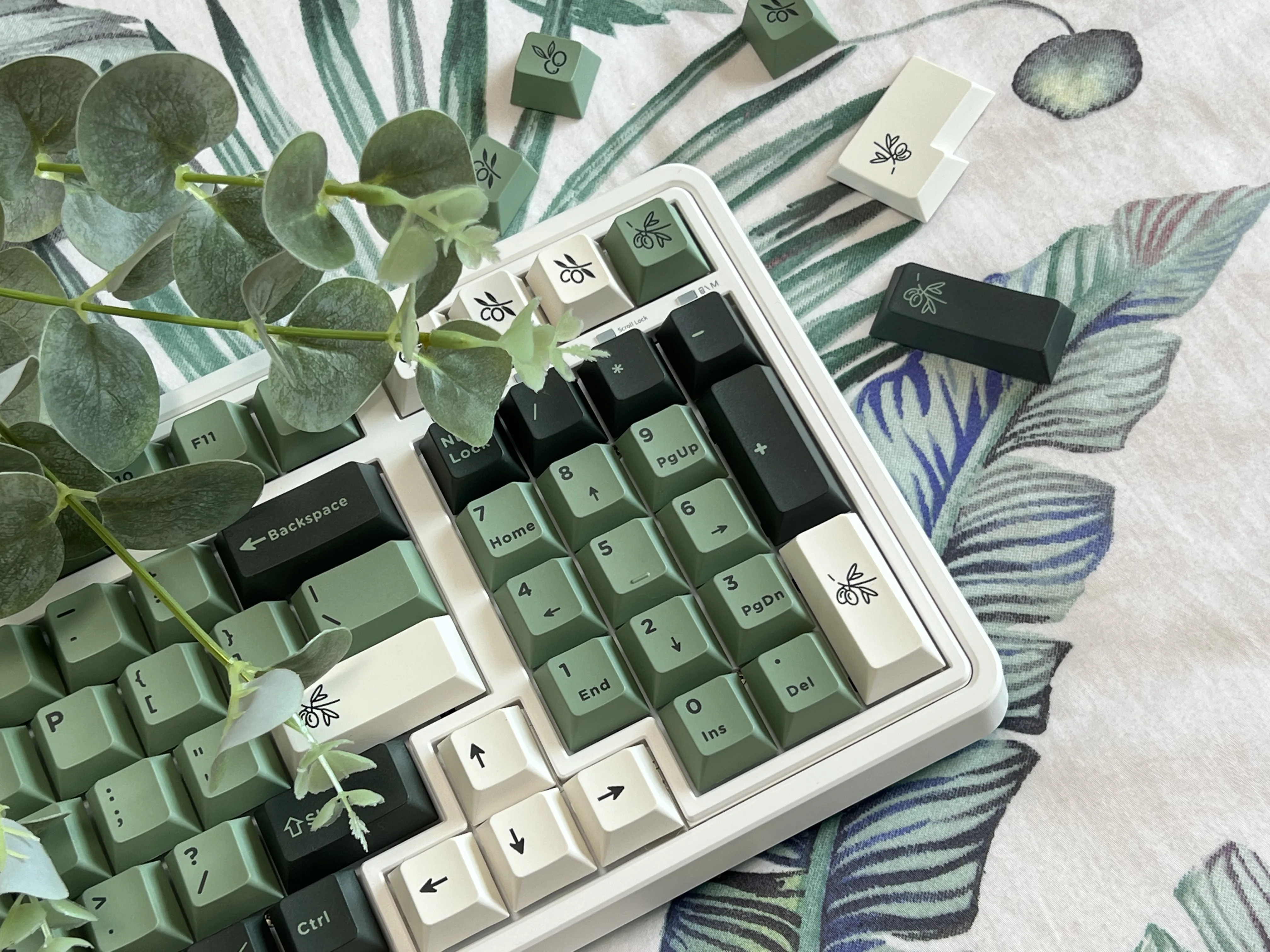 Pbt Olive Keycap Conjunto para Teclado Mecânico Sublimação Altura de Fábrica Original Teclas mx Personalizadas 170 Teclas 64 84 87 98 104 - Imagem 2