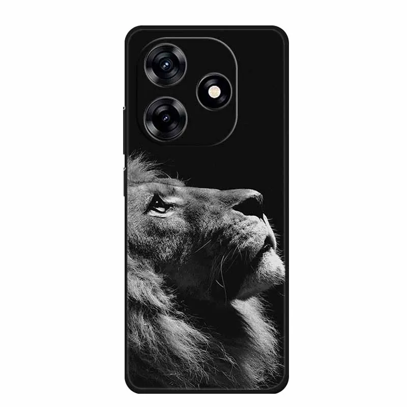 Animal Black Silicone Soft Back Phone Case Cover