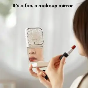 Description Picture 6 of itemMini Portable Handheld Fan with Phone Holder Power Bank Rechargeable 3 Speed Adjustable Personal Small Pocket for Summer Outdoor