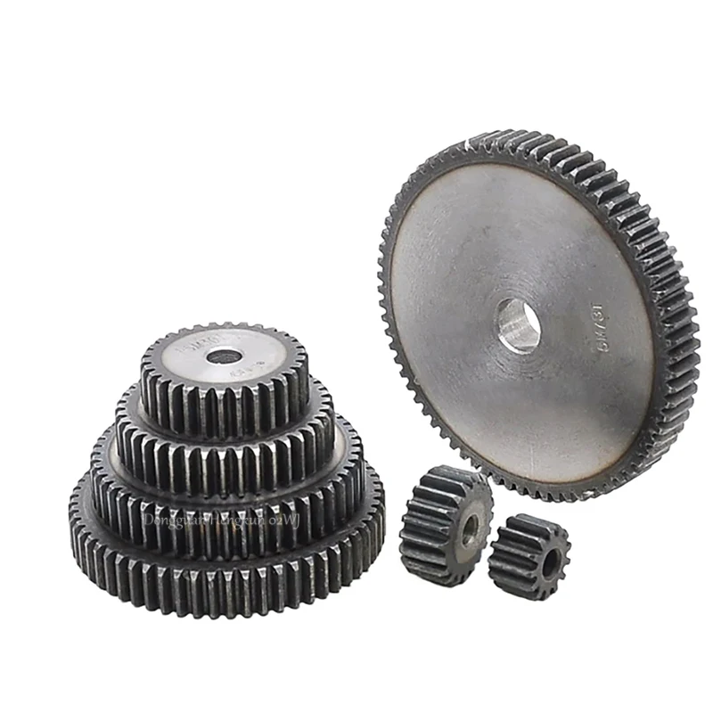 SC45 탄소강 스퍼 기어 2.5 모듈 12-100 톱니 고주파 담금질 25mm 높이 산업용 변속기 기어