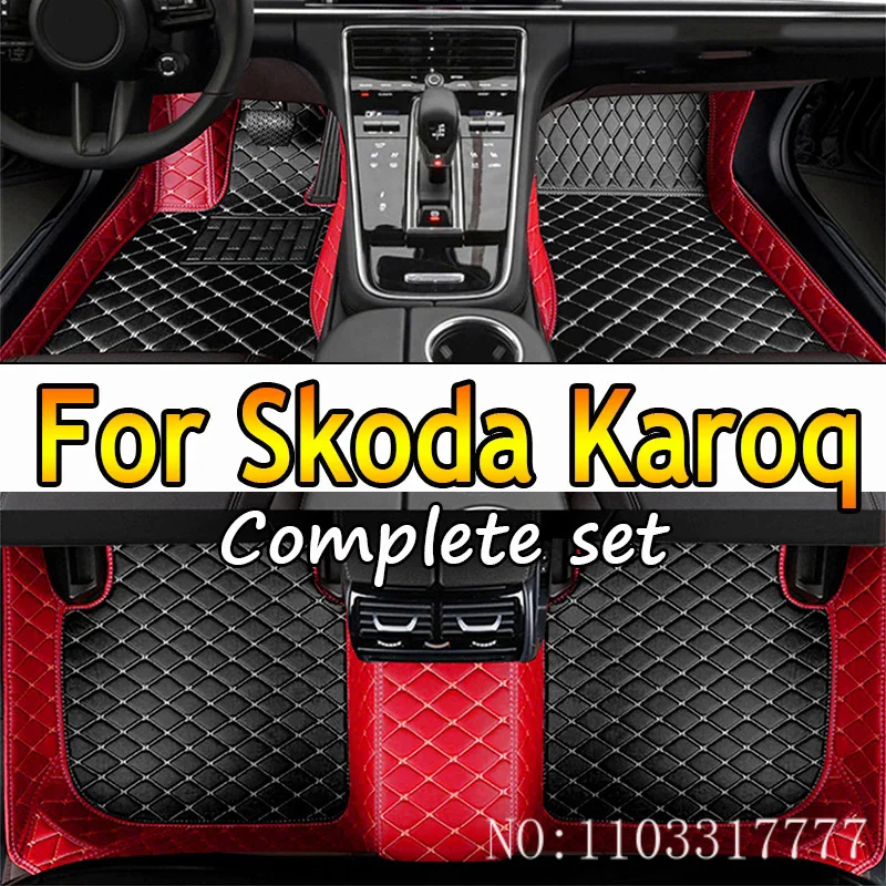 

Car Floor Mats For Skoda Karoq 2018 2019 2020 Custom Auto Foot Pads Automobile Carpet Cover Interior Accessories