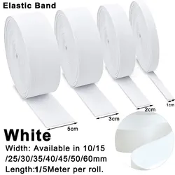 High Elasticity Knit Sewing Elastic Band - Multiple Width Options (1/5 Meter) - 15mm (White)