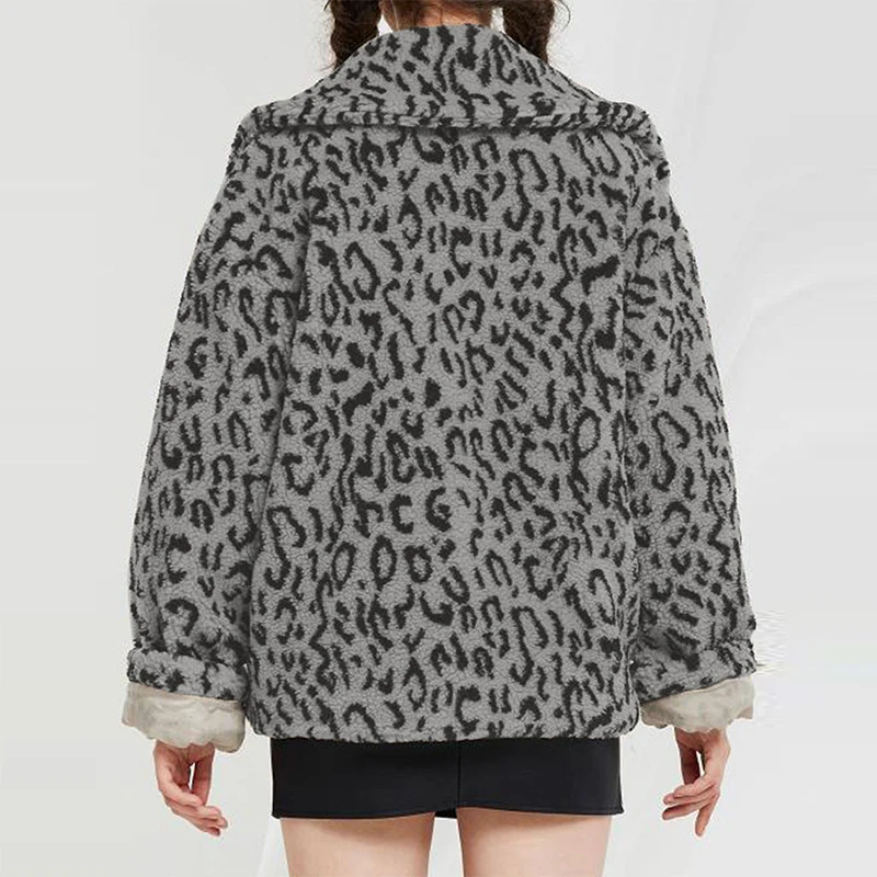 Leopard Faux Fur Coat Female Luxury Fashion Leopard Jackets and Coats Women 2023 Winter Thick Warm Fur Outerwear Overcoat