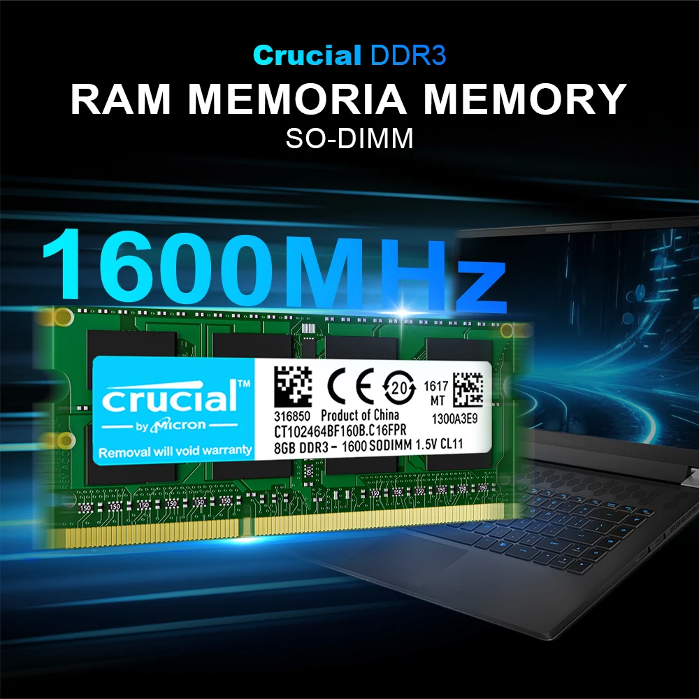 Memoria RAM DDR3 4GB 8GB 16GB 1066 1333 1600mhz Sodimm 1.5V PC3 8500 10600 12800 노트북 노트북 메모리 ddr3 ram 8gb 1600mhz