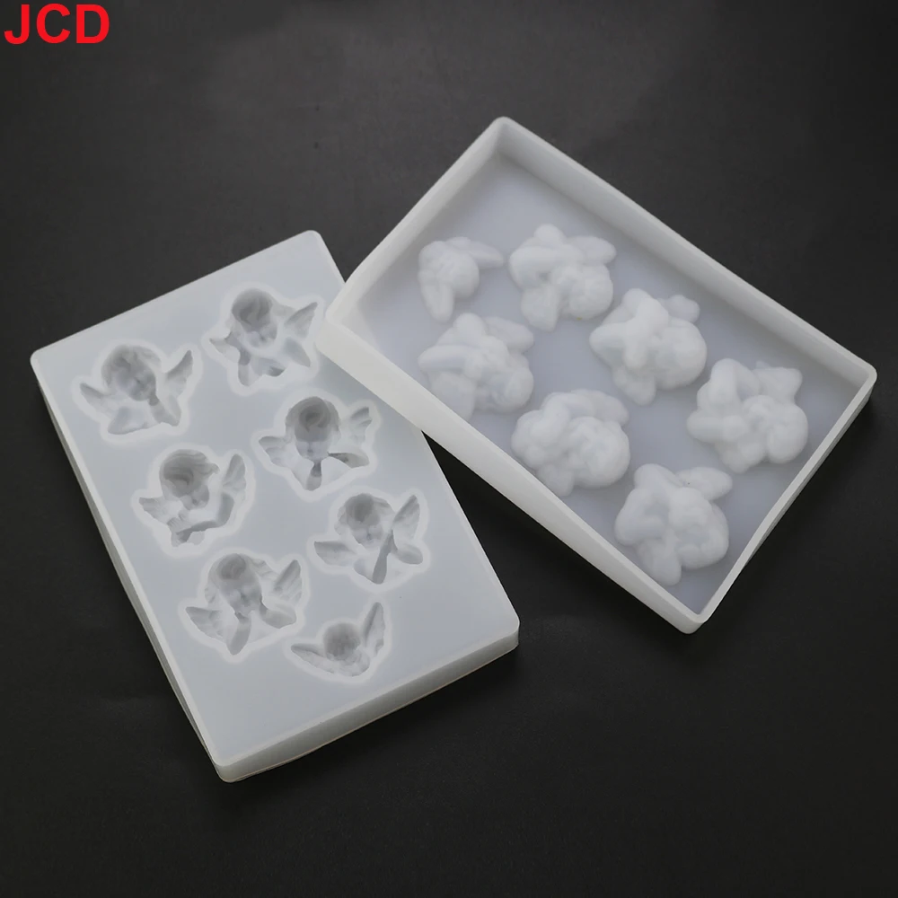 JCD 송진 작은 천사 모양 실리콘 몰드, DIY 클레이 UV 에폭시 송진, 펜던트 보석 도구, 드롭 배송, 1 개