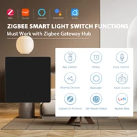 BSEED Zigbee Button Switch 1/2/3Gang 2Way Wall Light Switch Automatic Rebound Smart Curtain Shutter Switch Neutral Required - Image 2