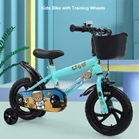 Vélo pour enfants de 12 pouces avec roues d'apprentissage pour les enfants de 2 à 6 ans, cadre en acier à haute teneur en carbone, siège et guidon réglables 5