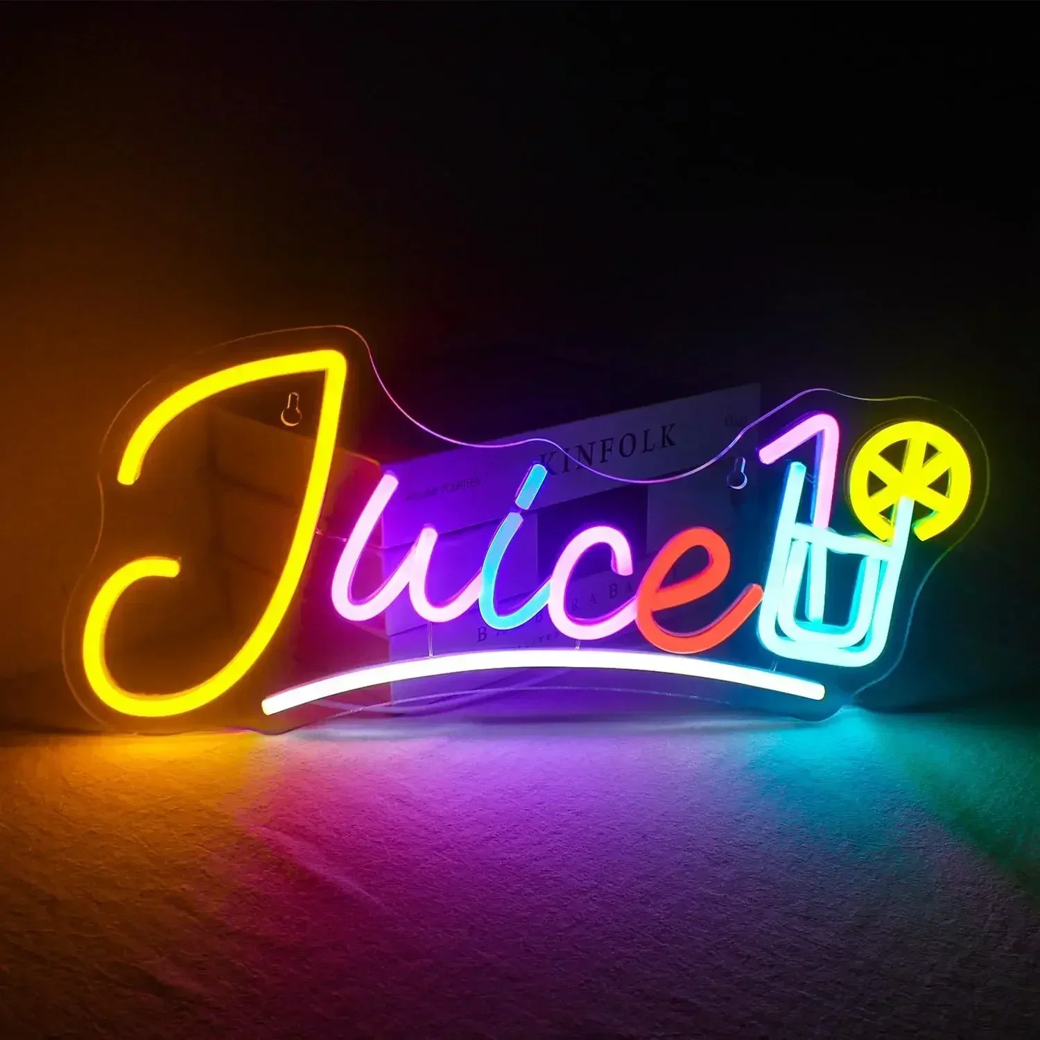 Juice Neon Sign LED Neon Light Sign Wall Decor for Bedroom Man Cave Juice Bar Pub Restaurant Christmas Birthday Party Decor Gift
