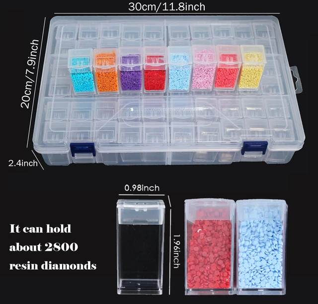 Upgraded Diamond Painting Storage Box, 60 Grids Beads Organizer Drill  Storage Container Case with Label Sticker - AliExpress