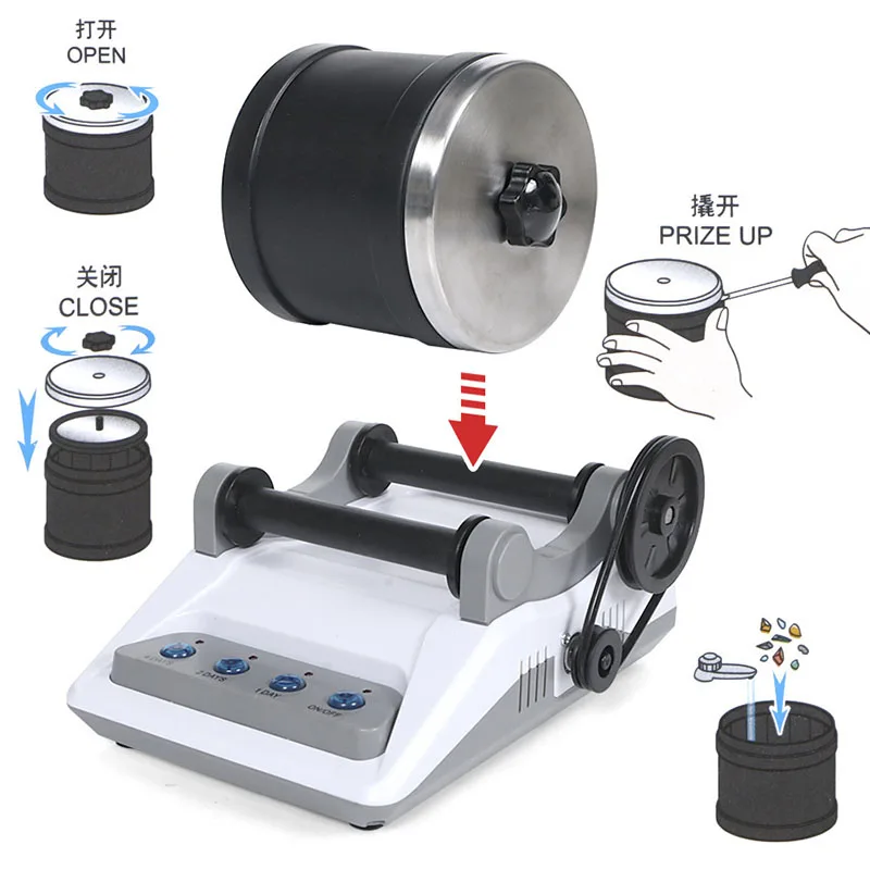 Rock Tumbler Kit DIY Electric Rock Tumbler Toy Polishing Machine for Adult Kids
