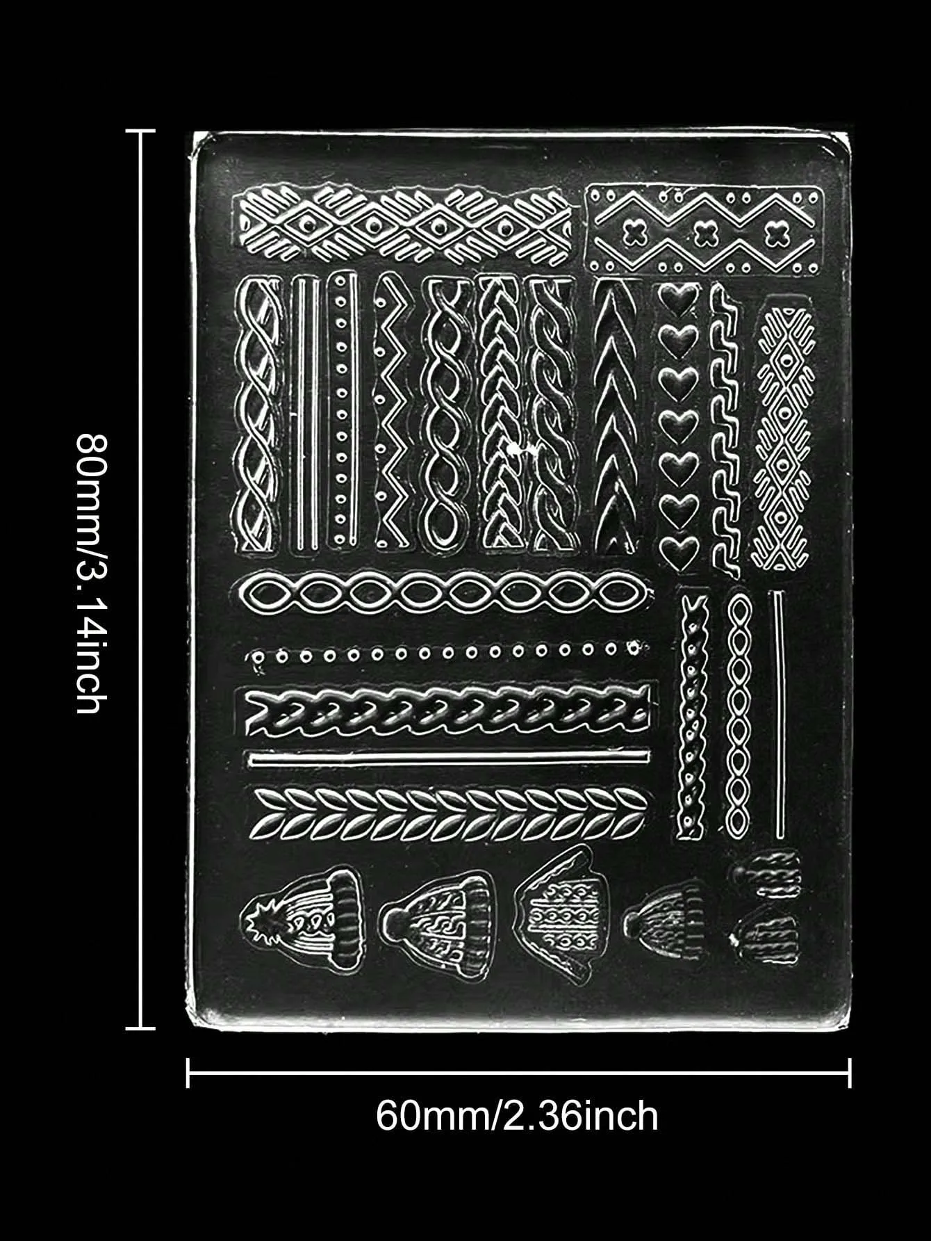 2개 레트로 스웨터 꽃 실리콘 몰드 네일 아트 참 3D 아크릴 몰드 템플릿 네일 몰드 데코레이션
