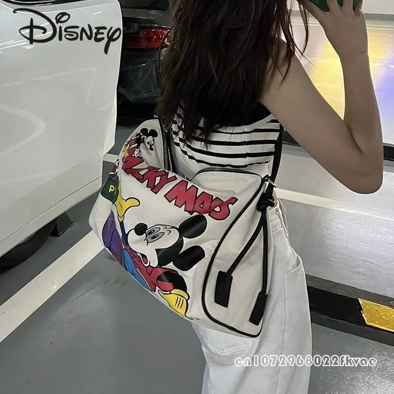 Disney Mickey New Unisex Travel Bag Fashion Large Capacity Women's Crossbody Bag Cartoon Multi Functional Leisure Fitness Bag