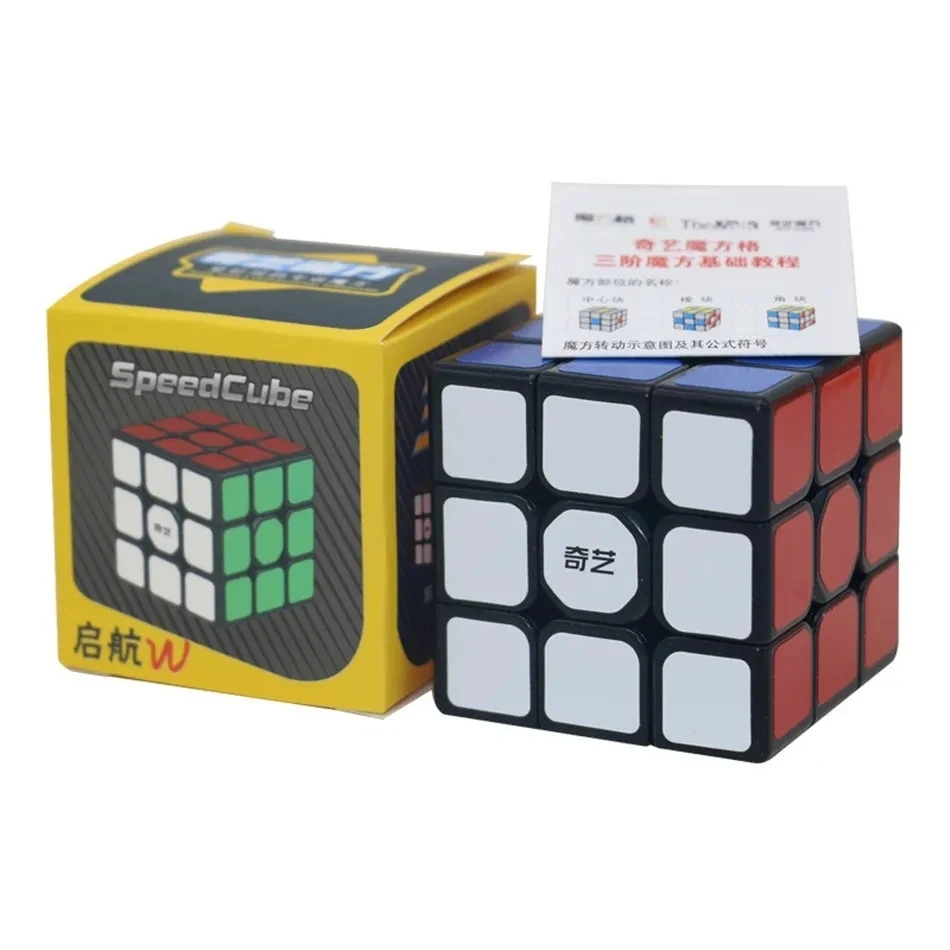 Qiyi 세일 W 3x3 매직 큐브, QY 스피드 큐브, Qihang W 블랙 스티커 버전, 3x3x3 큐브