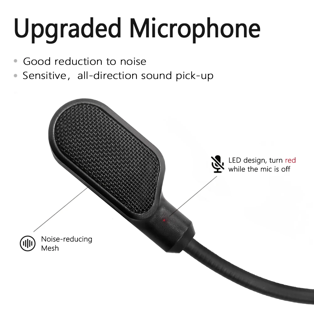 For HyperX Cloud III Gaming Headset with Detachable 3.5mm jack Noise-Reduction Microphone And Indicator Light for E-Sports wired vocal microphone
