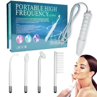 4pcs High Frequency Facial skin care wand device Acne Treatment Tool HF Hair Care Device Professional Kit with gift Box 1