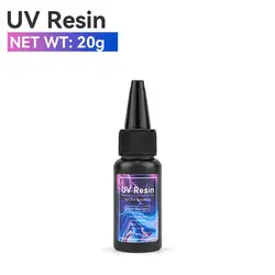 High - Transparency Fast - Drying UV Epoxy Resin Glue for DIY Jewelry and Crafting - 20g/30g/50g (Only 20g glue)