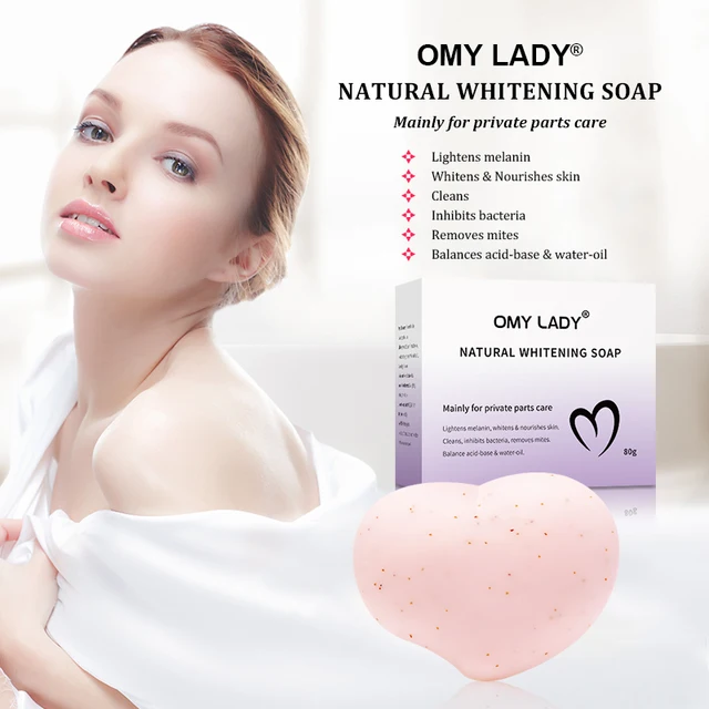 80g OMY LADY Rapid Skin Bleaching Cream Soap Armpits Underarm /Groin Whitening Peach Scented