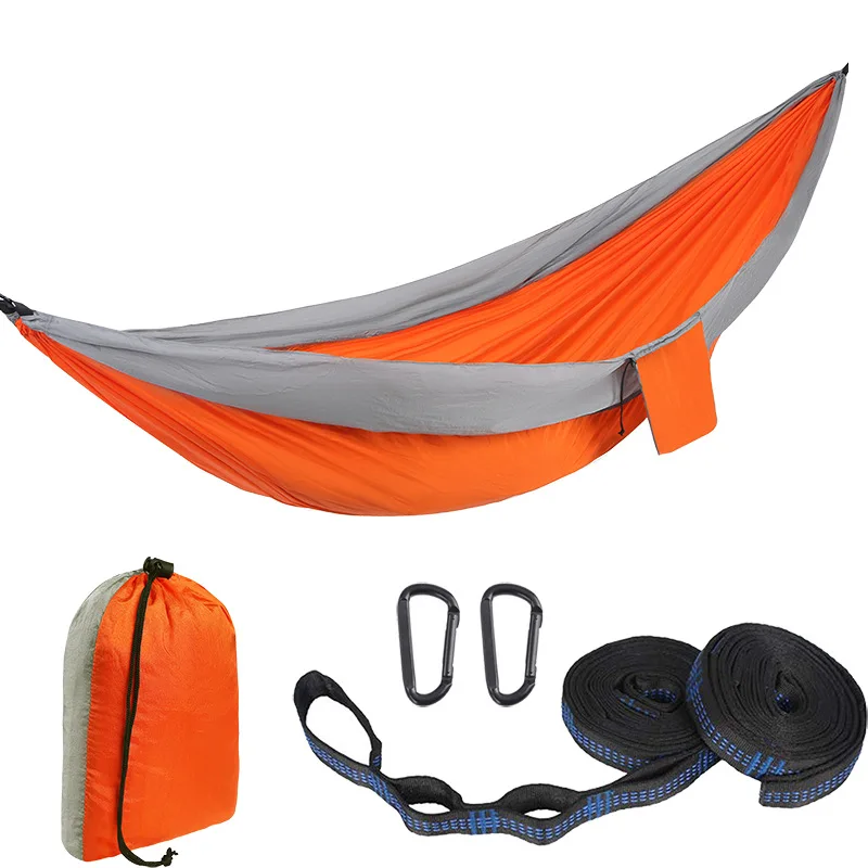 

Portable Nylon Hanging Hammock Parachute Fabric Single And Double Camping Hiking Outdoor Garden Floating Hammocks
