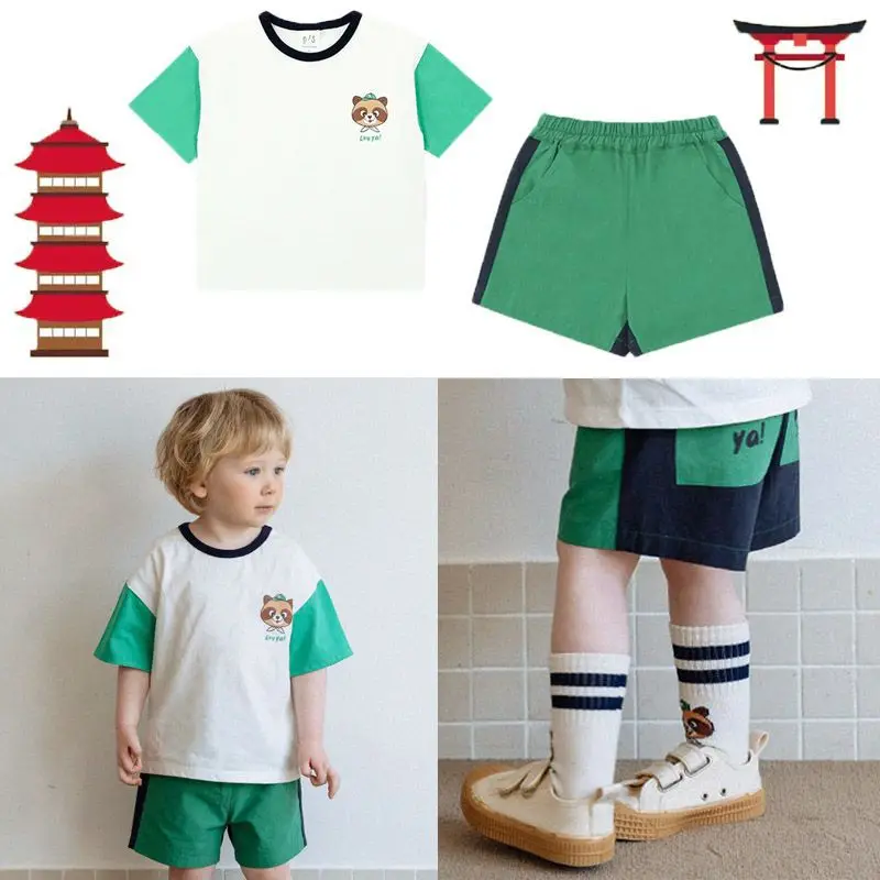 

Jenny&Dave Children's and Girls' Top 2024 Summer New Product Nordic Edition Trendy Thin Casual Children's Wear Color Block Short