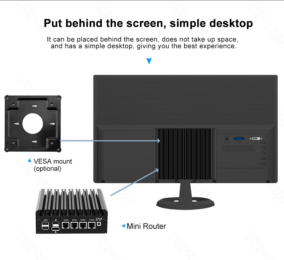 Fanless Mini PC N6005 2.5G LAN Router N5105 4xIntel I226-V DDR4 M.2 NVMe SSD TPM2.0 Micro Firewall Appliance Description Image.This Product Can Be Found With The Tag Names Barebone Mini PC, Computer Office
