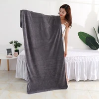 180x200cm Super thick Microfiber Bath Towels – Super Absorbent, Soft, Fast Drying and Oversized Bath Lines Multip Grey towel 1