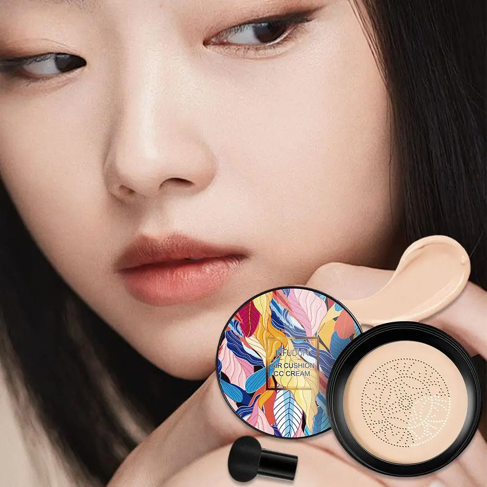 BB Cream Mushroom Head Air Cushion CC Cream With Powder Puff Moisturizing Brightening Foundation Concealer Base Makeup Cosmetics