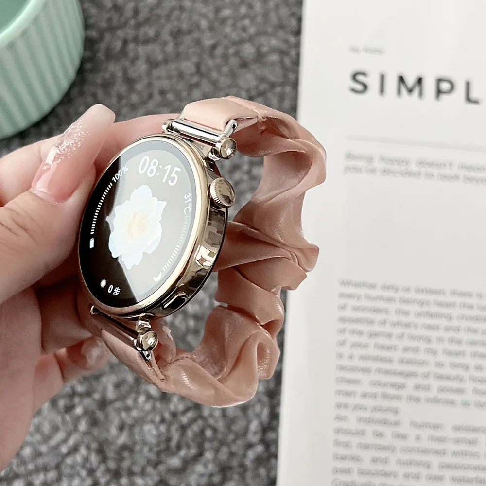 Stretchy Elastic Fabric Quick Release Scrunchie Watch Band Strap