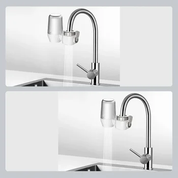 เครื่องกรองน้ําประปาก๊อกน้ําขนาดเล็กการกรองทางกายภาพสําหรับห้องครัวที่บ้านองค์ประกอบตัวกรองหนึ่งตัวกรองเครื่องกรองน้ําแบบถอดได้ล้างทําความสะอาดได้ 2