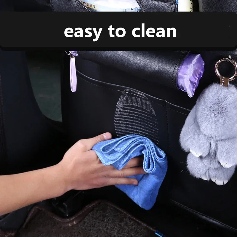 KJOY Upgraded PU Leather Car Seat Organizer Multi-Pocket Storage Bag for Back Seat Universal Fit Auto Accessory