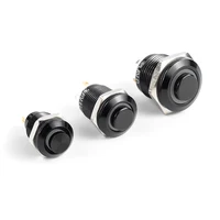 1NO High head Waterproof Metal Push Button Switch LED Light Self-locking/reset 3/6/12/24/220V 8/10/12/16mm Oxidized black - Image 6