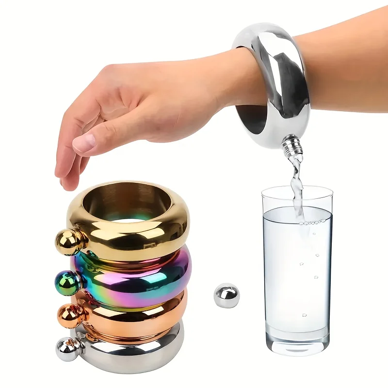 Portable Wine Bottle Vodka Alcoholic Beverage, Outdoor Sports Products, Ladies Wrist Jewelry Camping Bar Equipment