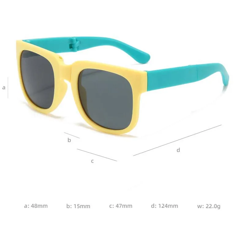 Folding sunglasses for kids Portable sun glasses for boys and girls UV protection children eyewears With case kids sunglasses foldable glasses