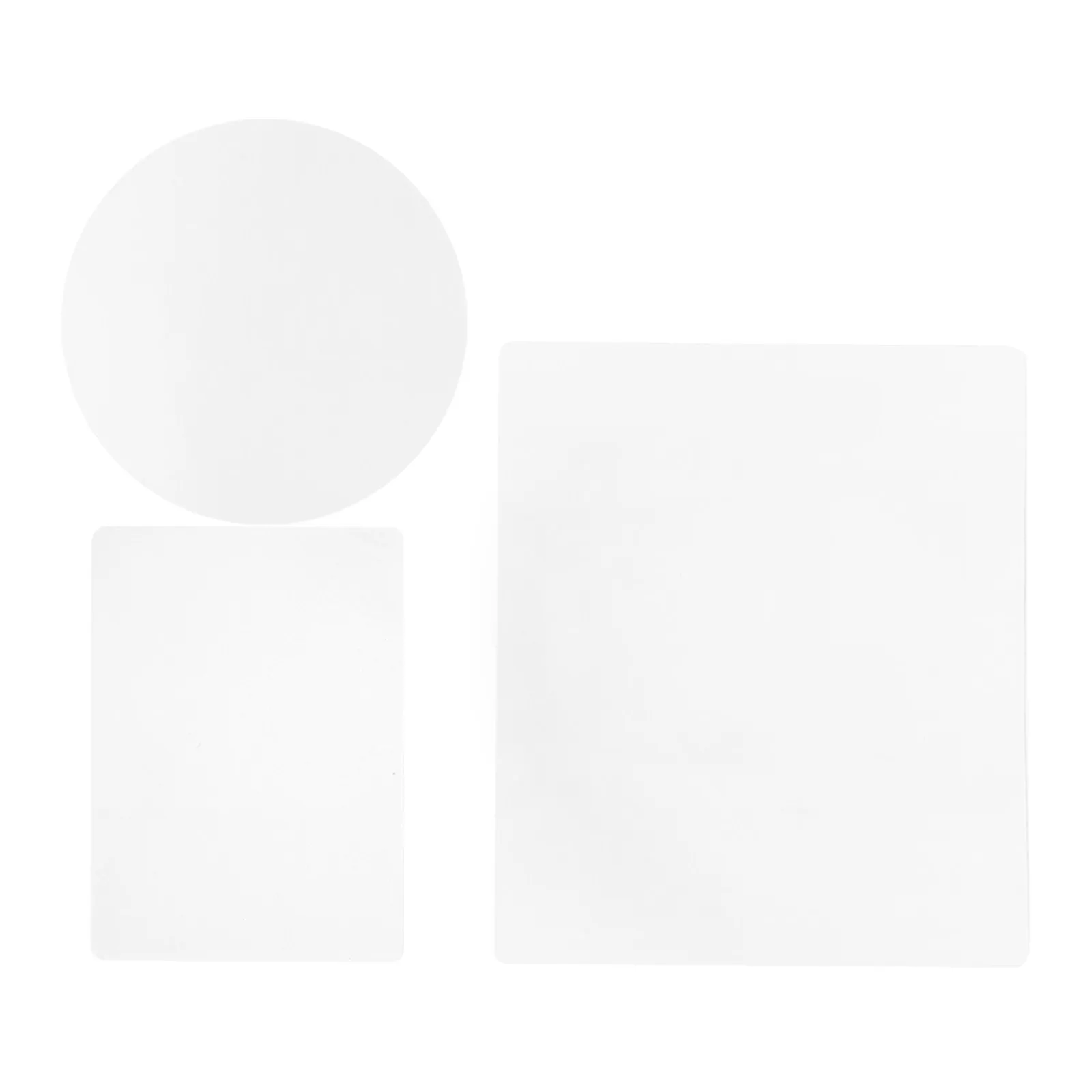 3Pcs 투명 젤 플레이트 A4 A5 아트 프린트메이킹을 위한 라운드 재사용 가능한 젤 인쇄 패드 혼합 미디어 저널링 DIY