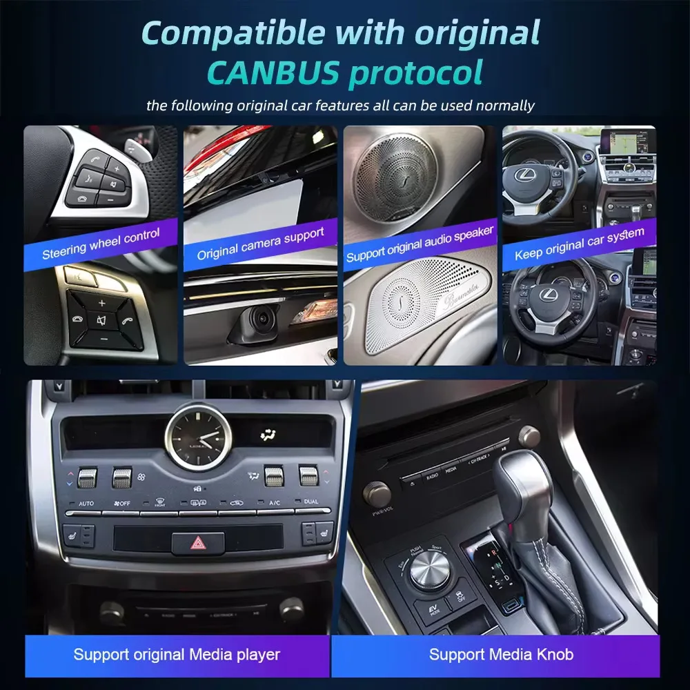 Reproductor Multimedia con Navegación GPS DSP de 10.25 Pulgadas y Android 14 para Lexus ES 300h 350 250 2012-2018, Radio para Auto con Carplay Inalámbrico 4