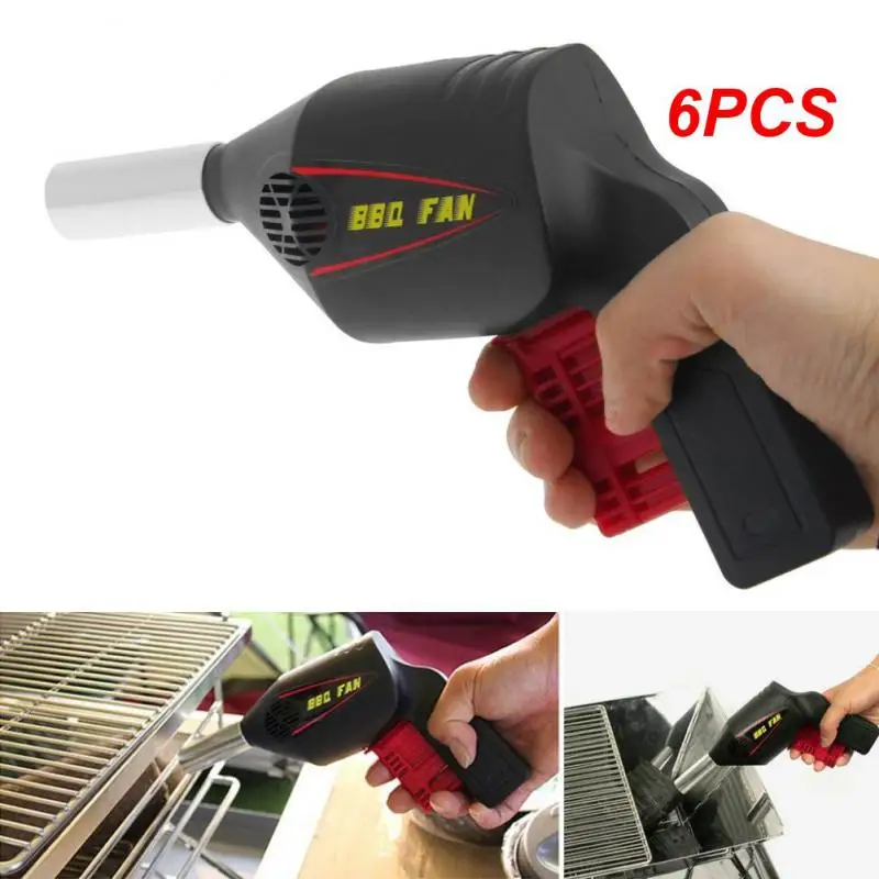 

6PCS High Quality Manually BBQ Fan Air Blower Barbecue Tools Pressing Fire Bellows Ptable Gun Drop Ship