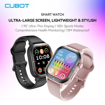CUBOT U1 Smartwatch, 1.93" Ultra-Thin Display,Heart Rate,10M Waterproof Sport Smart Watch for Men,Bluetooth Call,Fitness Tracker