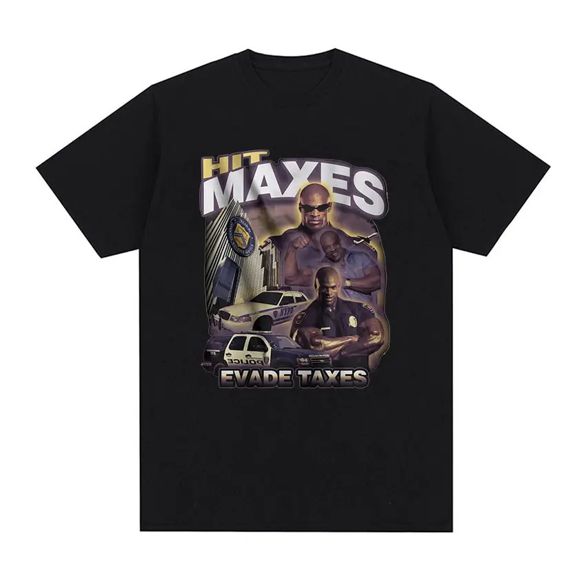 Hit Maxes Evade Tax Maglietta Grafica Vintage Maglietta A Maniche Corte Gotica Moda Uomo Casual 100% Cotone Magliette Oversize