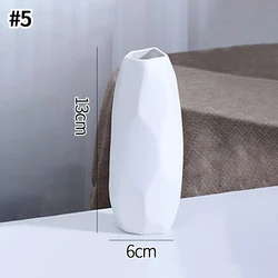 Nordic White Ceramic Mini Vase for Modern Floral Display (S5)