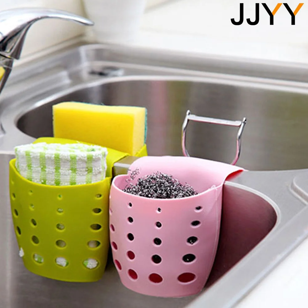 Kitchen Tools Kitchen Sink Saddle Style Double Silicone Sponge Holder Sink Rack Storage Organizer Soap Stonego