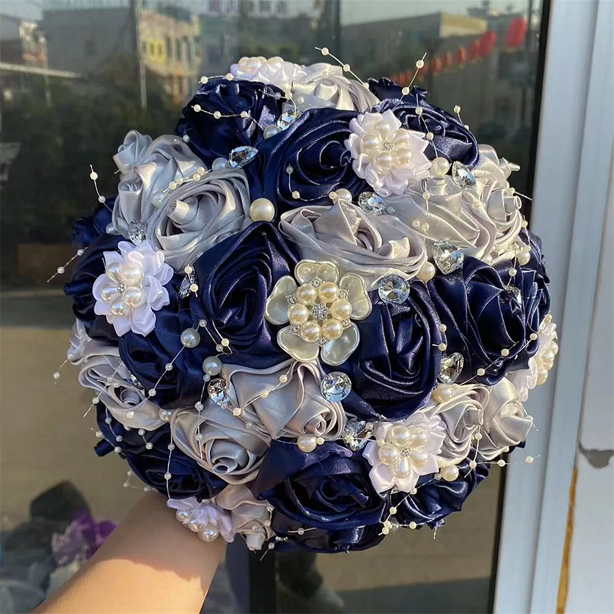 High Quality Many Style 22cm Handmade Bouquet For Bride And Bridesmaid  Romantic Wedding Party Decoration Bridal Holding Flowers - AliExpress, image size:1200x1200