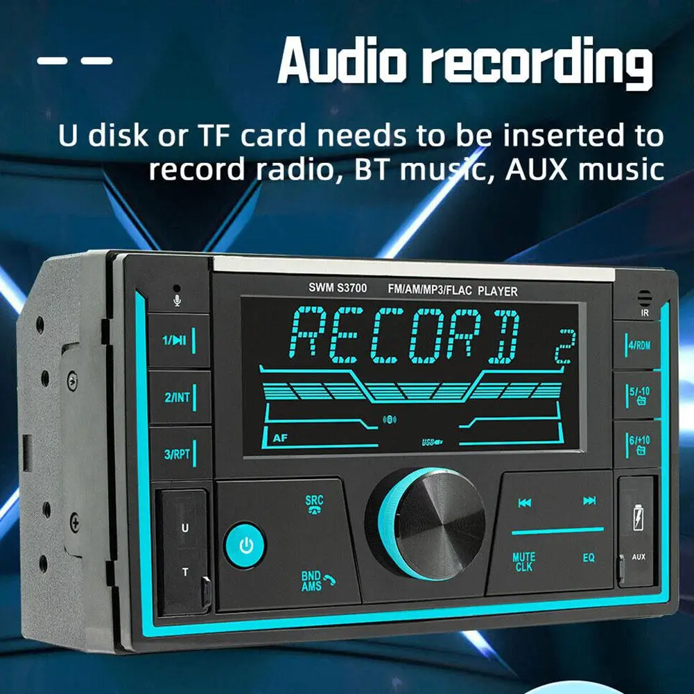 Dual Ingot Universal Car MP3 Player Bluetooth Hands-free Radio Dvd Of Multi-function Cd Car Instead Plug-in Accessories Y3W3