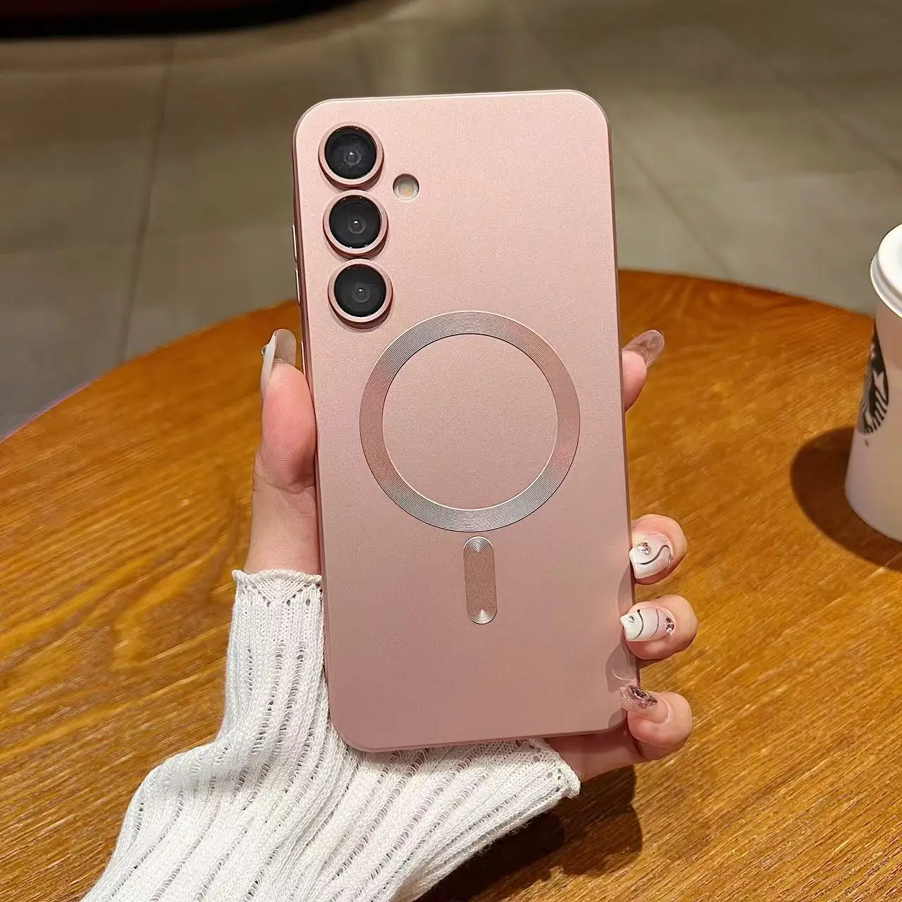 Luxury Magnetic Phone Case with Wireless Charging Compatibility - Soft Cover Design
