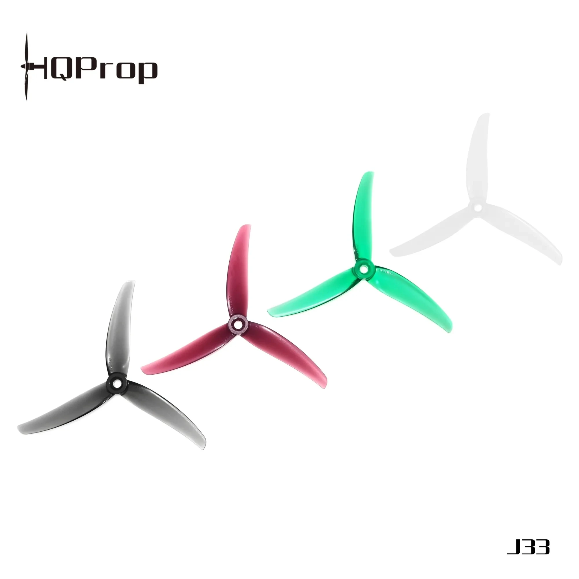 Achetez des Hélices Drone 4,9 pouces 3 pales - Lot de 2 paires, montrant les pales transparentes.