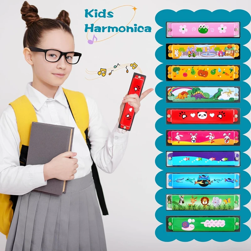 New 16 Holes Children Wooden Harmonica Musical Instrument Toys Music Teaching Aids Puzzle Early Education Kindergarten Beginners 2