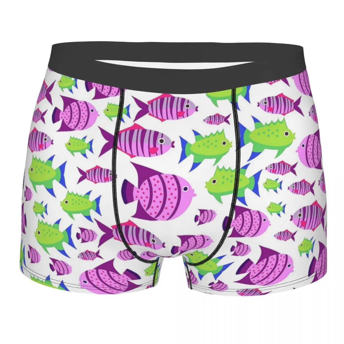 

Animals of The Sea Clever Gentle Free And Happy The Green Fish Underpants Cotton Panties Man Underwear Print Shorts Boxer Briefs
