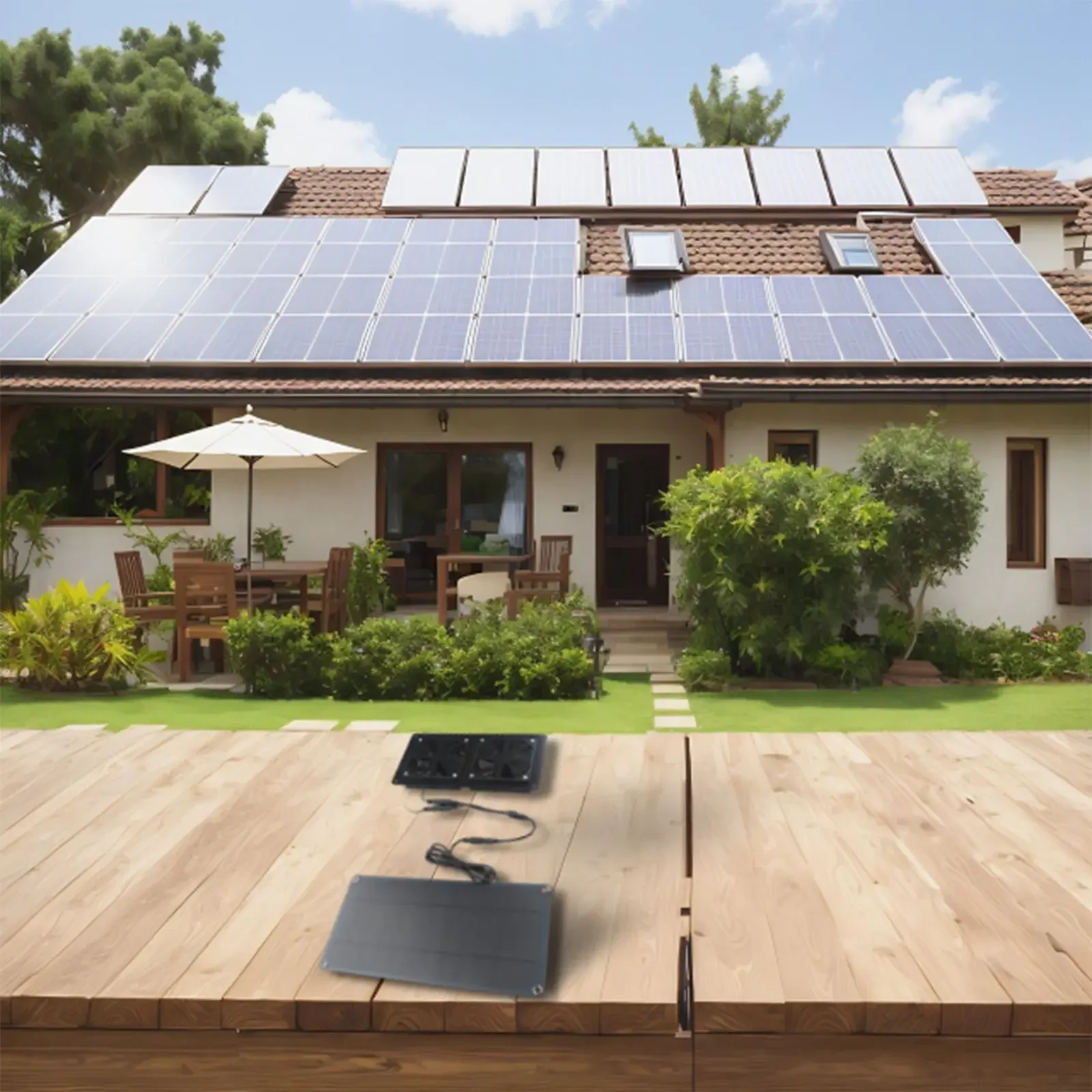 Waterproof Solar Panel 30W 12V Exhaust Fan for Kitchens Maintain Comfortable Temperature Suitable for Various Settings