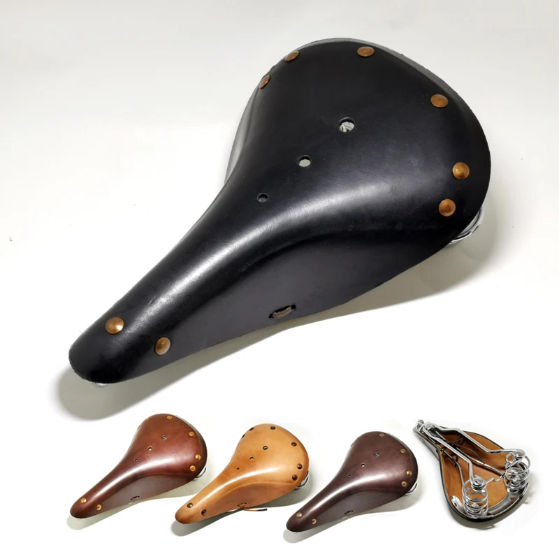 ◆珍品◆　Moon Saddle　made in USA G98 Retro Vintage Bicycle Saddle Pure Cowhide Handmade Sport